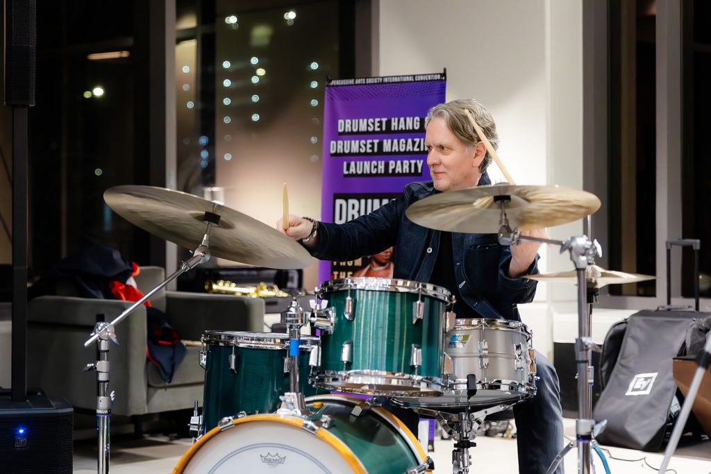 DrumFest at PASIC featuring drummer Matt Chamberlain at our drumset late night hang